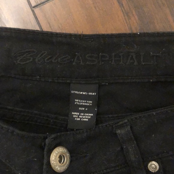 GUC Blue Asphalt black size 1 juniors shorts - Picture 3 of 3